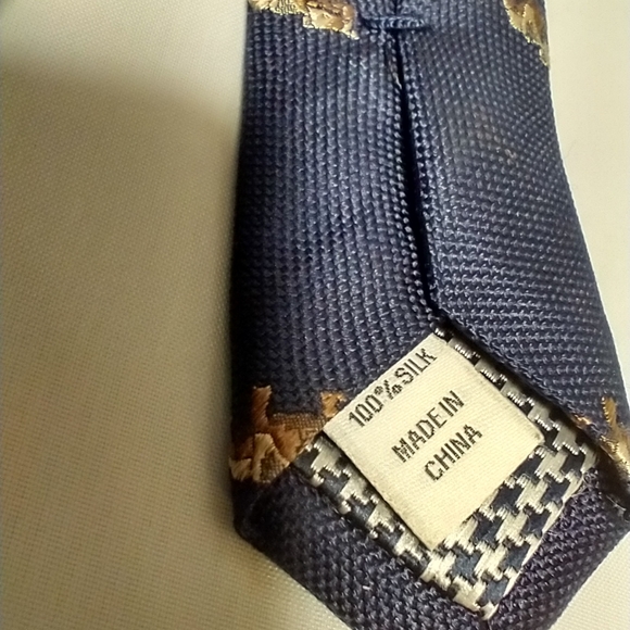 Silk Necktie with Bulldogs on a Navy background from Jos A Bank - Picture 5 of 15